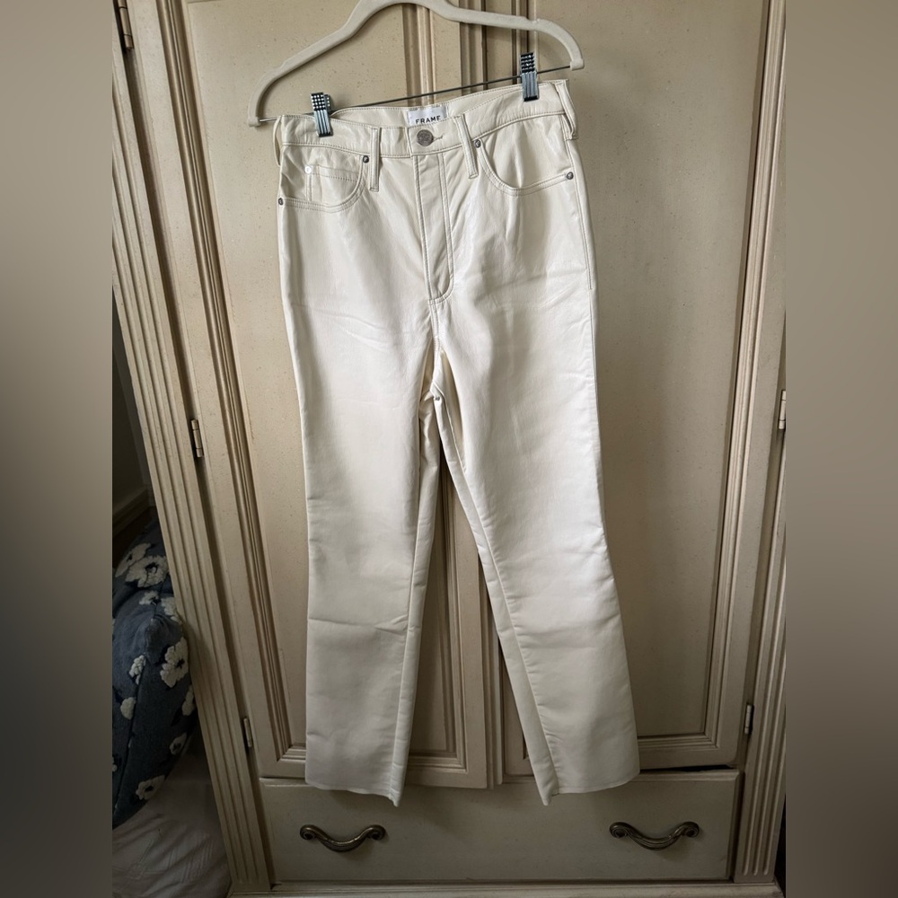NWOT Frame Off-White Leather Pants